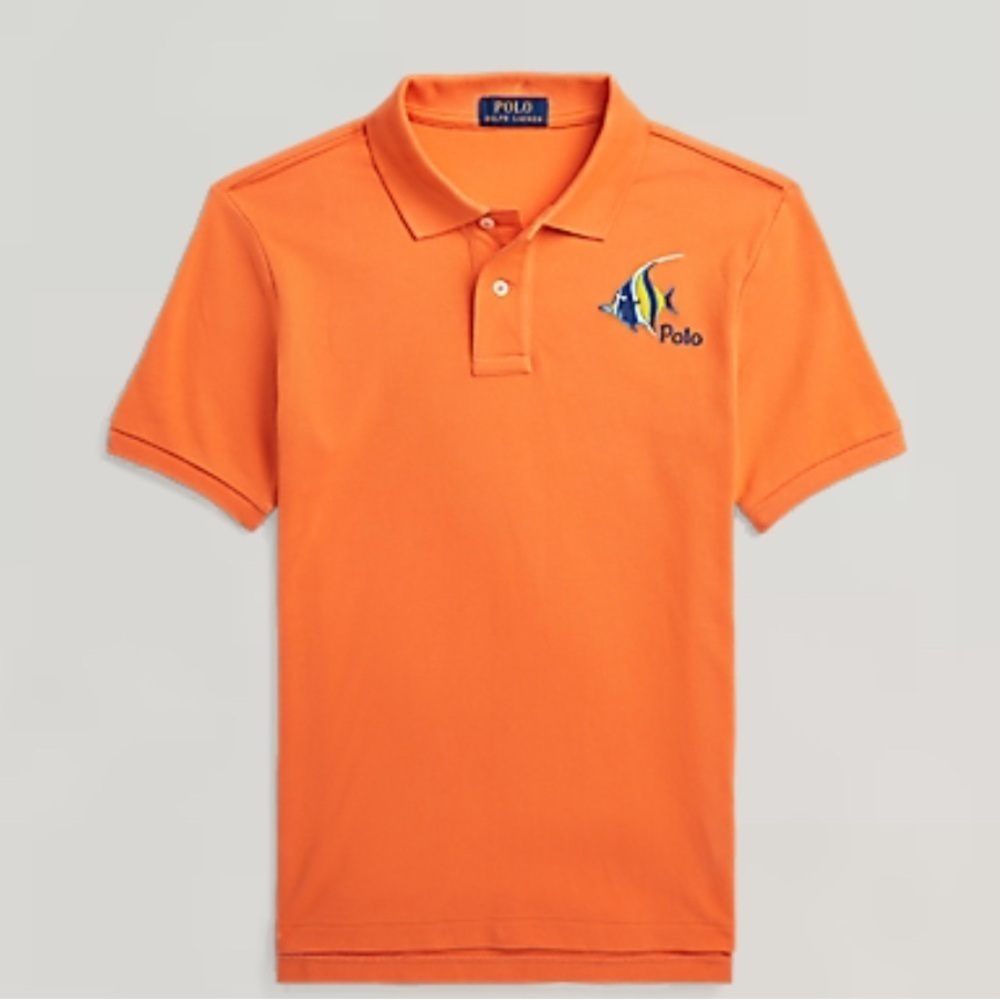 NWT polo Ralph Lauren blue fish orange kids Sz S - selling as a set of 2! - Picture 5 of 12